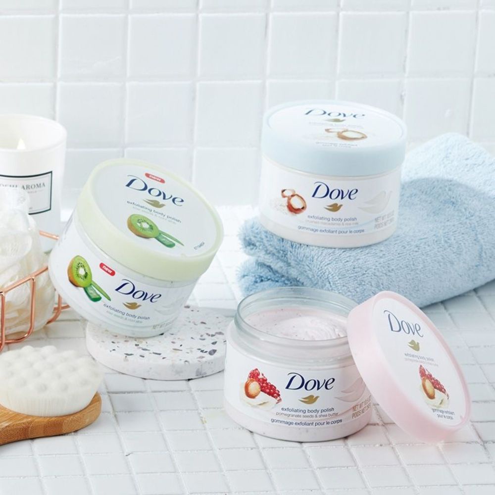 Tẩy da chết body Dove 298g Exfoliating Body Polish [BẢN MỸ] Chính Hãng