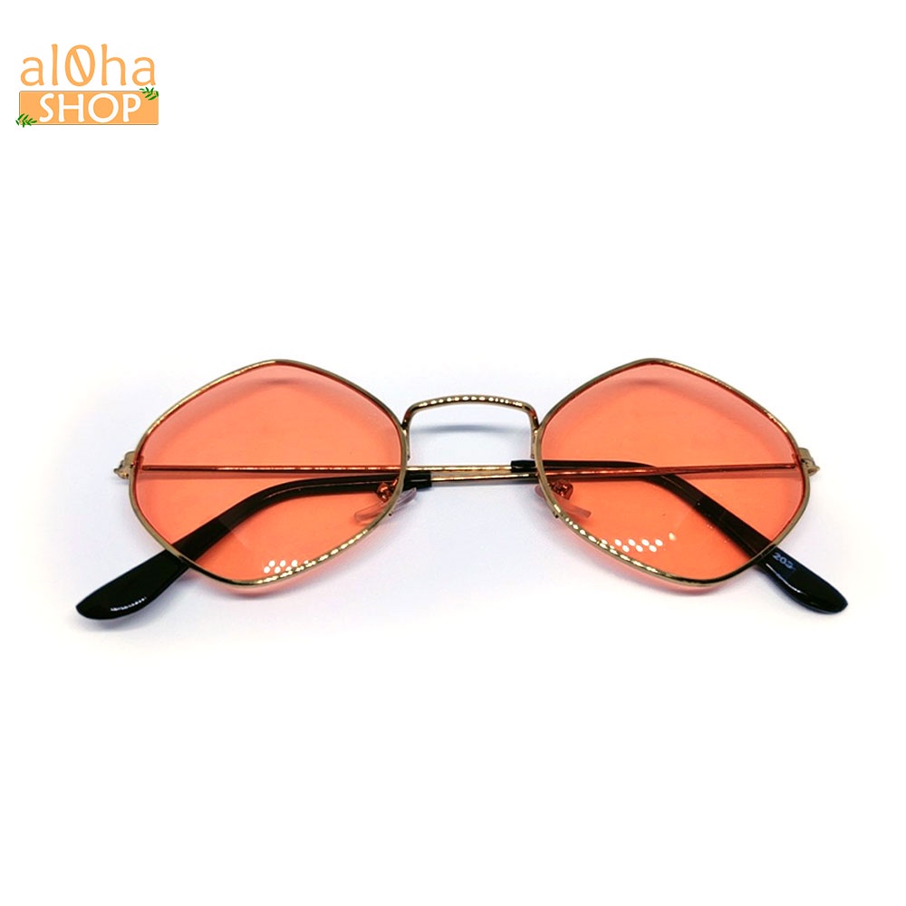 Mắt kính Ulzzang thời trang gọng sắt hình thoi K203 unisex nam nữ phong cách Hàn - al0ha Shop