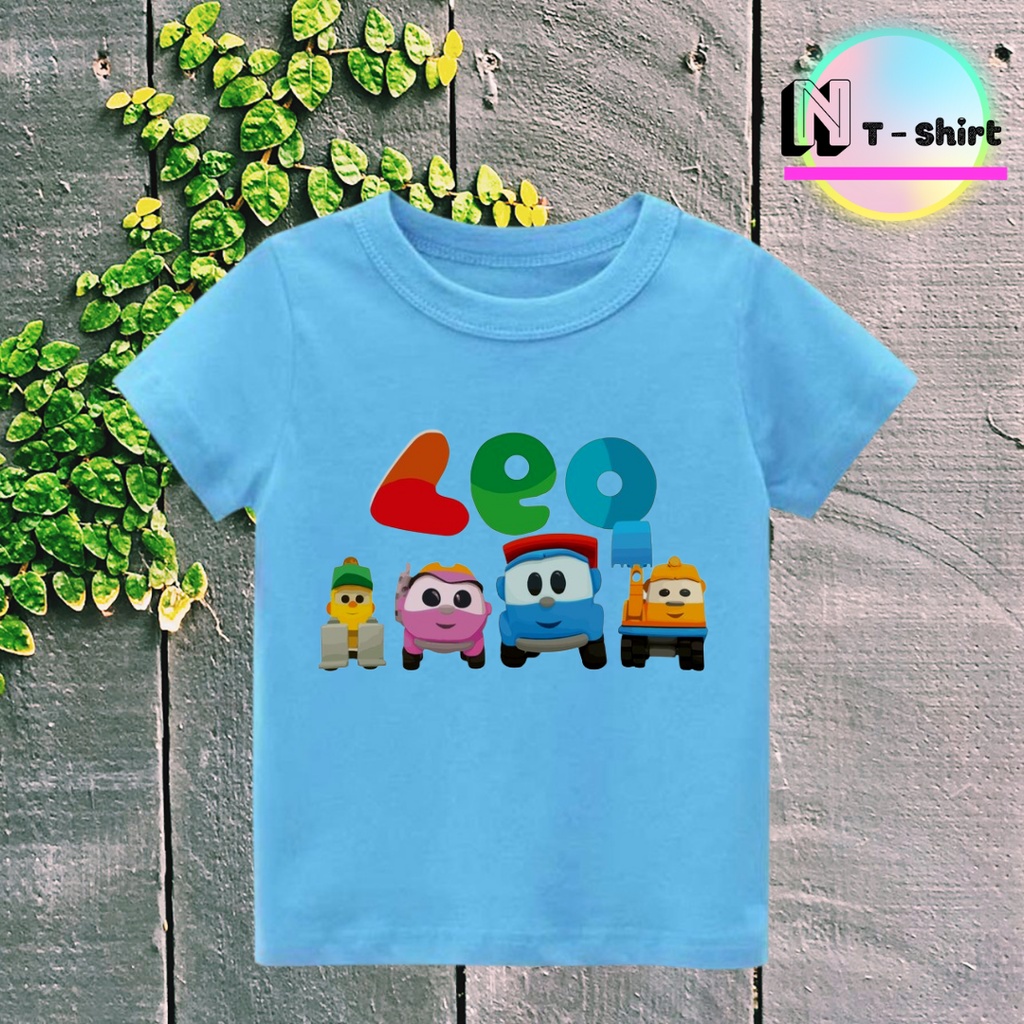 Áo thun cho bé trai,bé gái 💖Họa tiết Hoạt Hình LEO THE TRUCK siêu dễ thương💖 Áo cotton mềm mát mịn thấm hút mồ hôi💖05