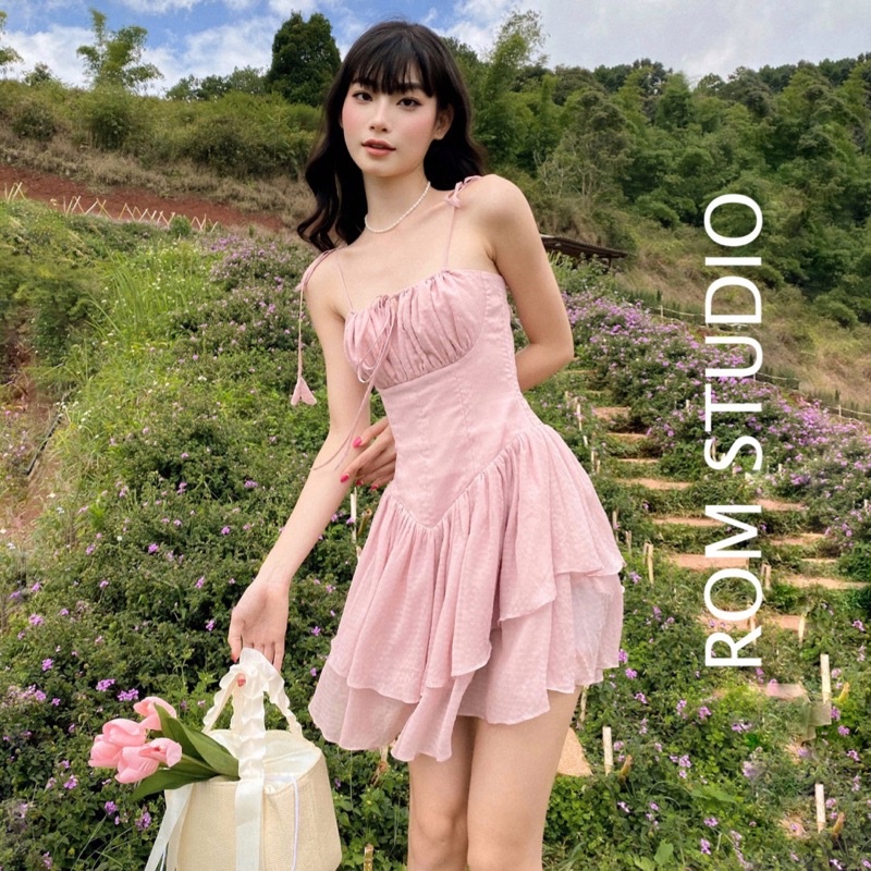 Đầm xoè dây 2 tầng uri dress