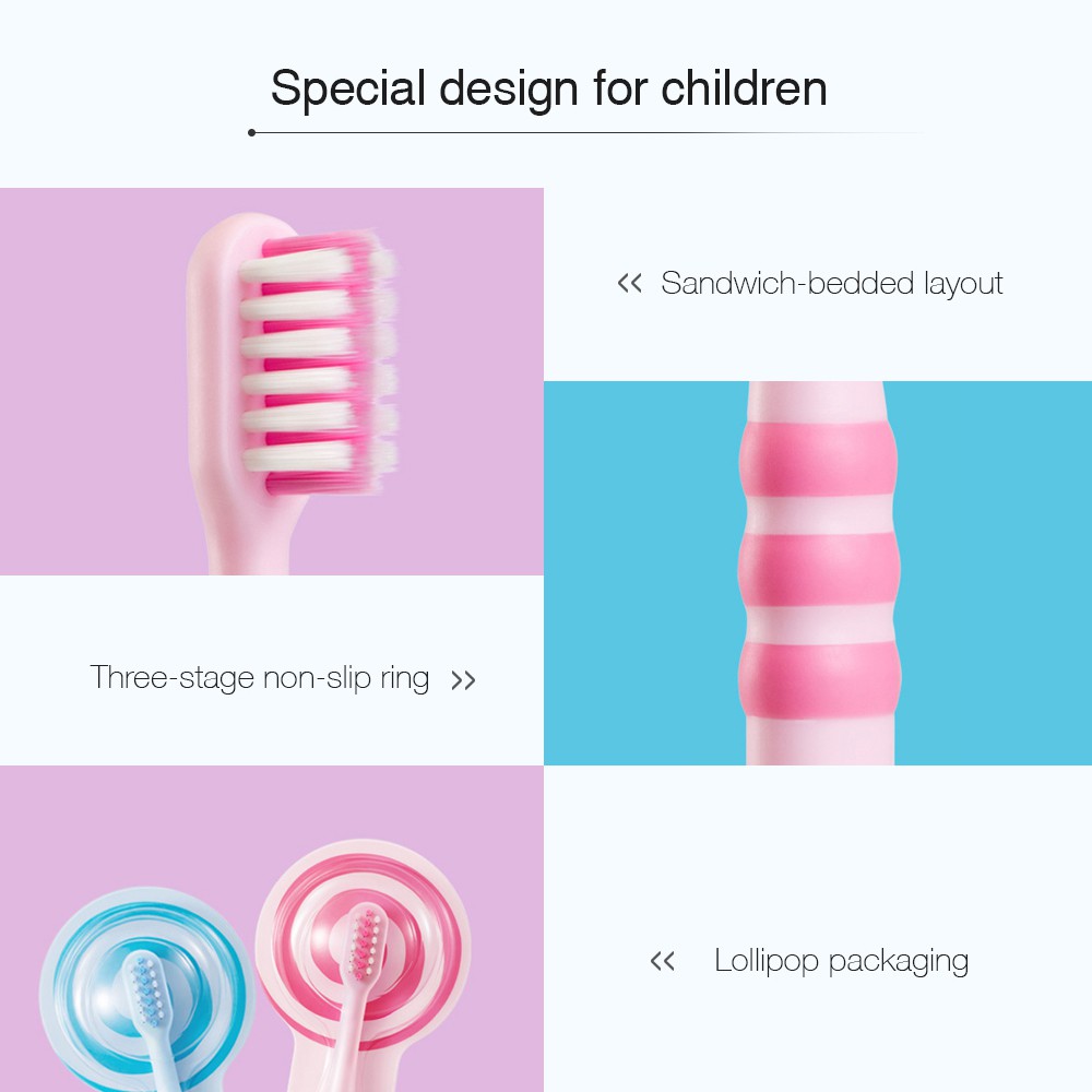 Bàn chải đánh răng Xiaomi DOCTOR-B chính hãng chất liệu lông bàn chải mềm làm sạch sâu cho trẻ