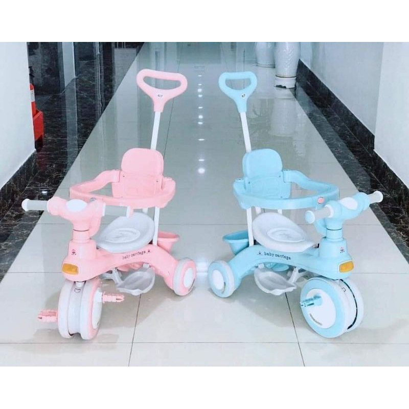 XE ĐẠP 3in1 VỪA LÀM XE  ĐẨY KÈM XE CHÒI BABY CARRIAGE 618