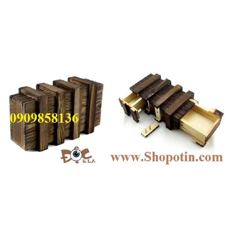 HỘP GỖ BÍ ẨN 2 NGĂN - ảo thuật sáng tạo - hôp quà tăng bí ân