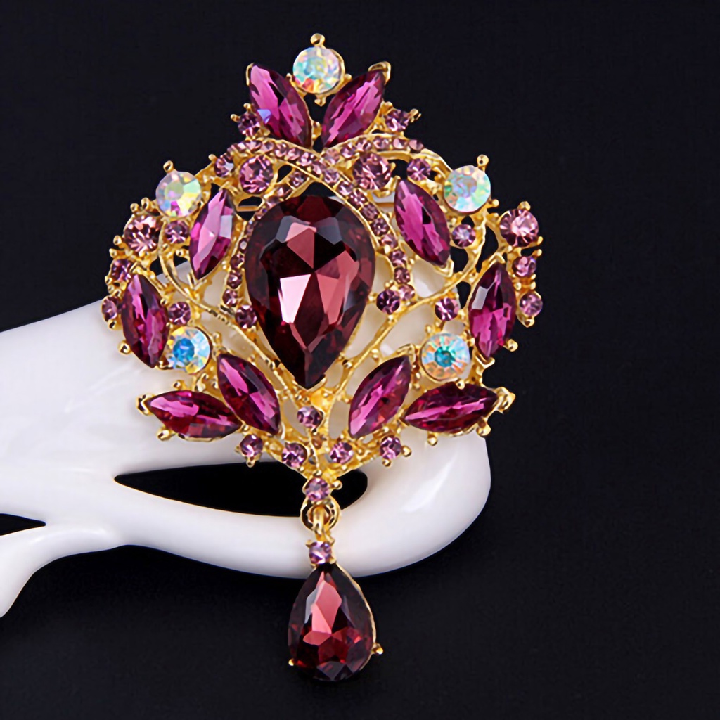 Ghim gài áo đính đá nhiều màu sắc