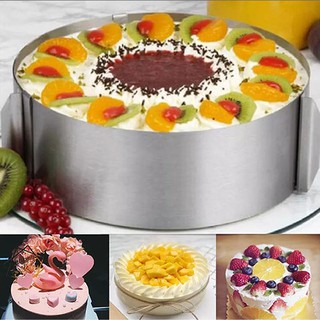 Khuôn ring mousse tròn thay đổi kích thước