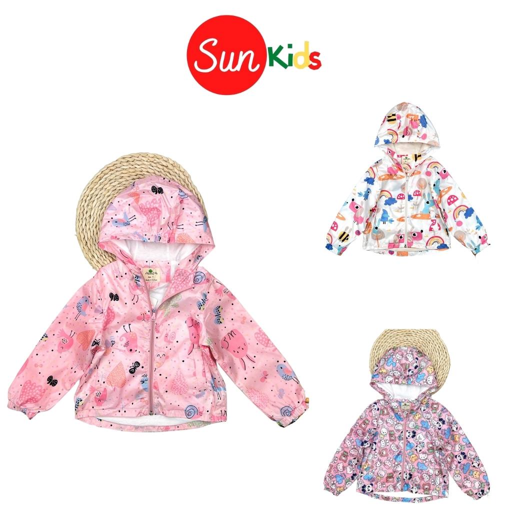 Áo khoác bé gái, áo khoác cho bé gái chất dày dặn 2 lớp, nhiều màu, size 6-10 - SUNKIDS
