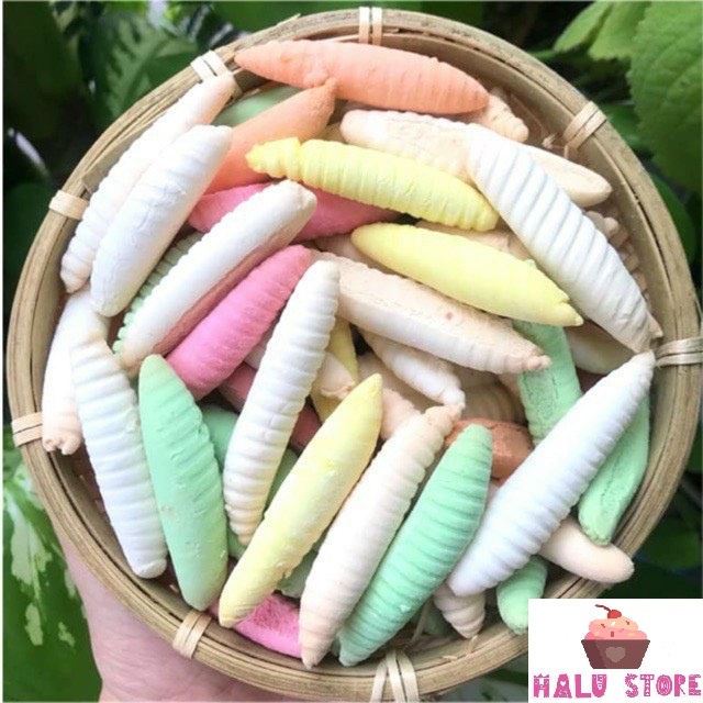 [HOT] Bánh Con Đuông Dừa Sữa Béo Ngậy Tuổi Thơ, Bánh Sùng Hũ PET 350G