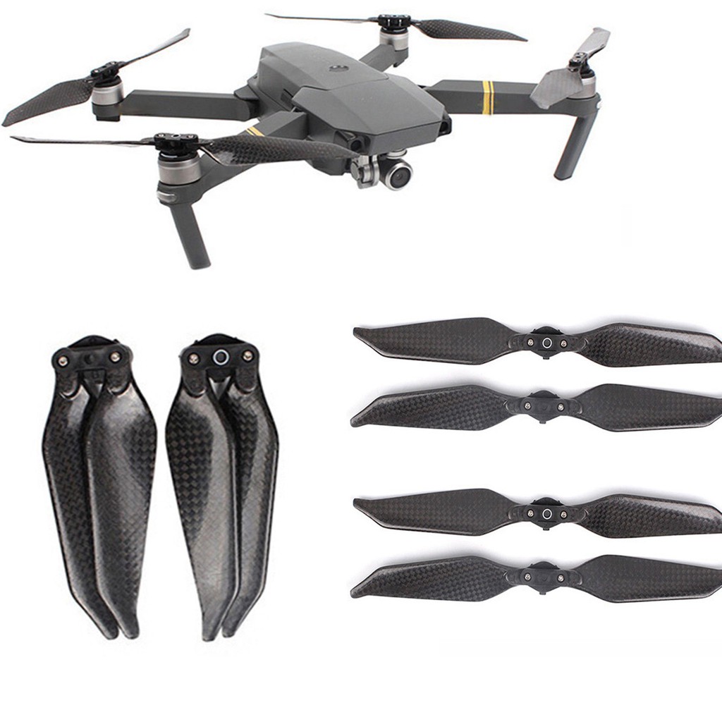 Cánh Carbon giảm ồn siêu cứng - phụ kiện flycam DJI Mavic pro (bộ 4 cái) - Chất liệu full carbon, kháng gió tốt, bền bỉ