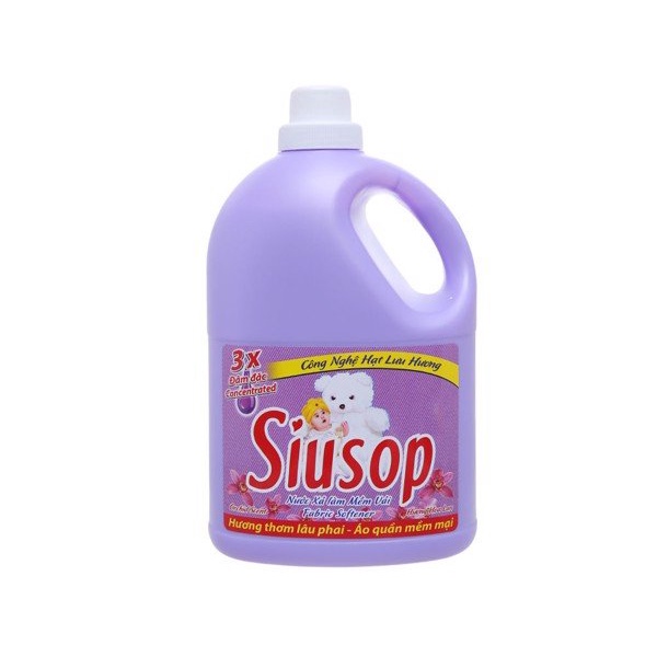 [HCM]Nước xả vải Siusop 3.8L/3.6L 5 hương 5 màu (Hồng,Trắng,Xanh Lá,Xanh Biển,Tím)