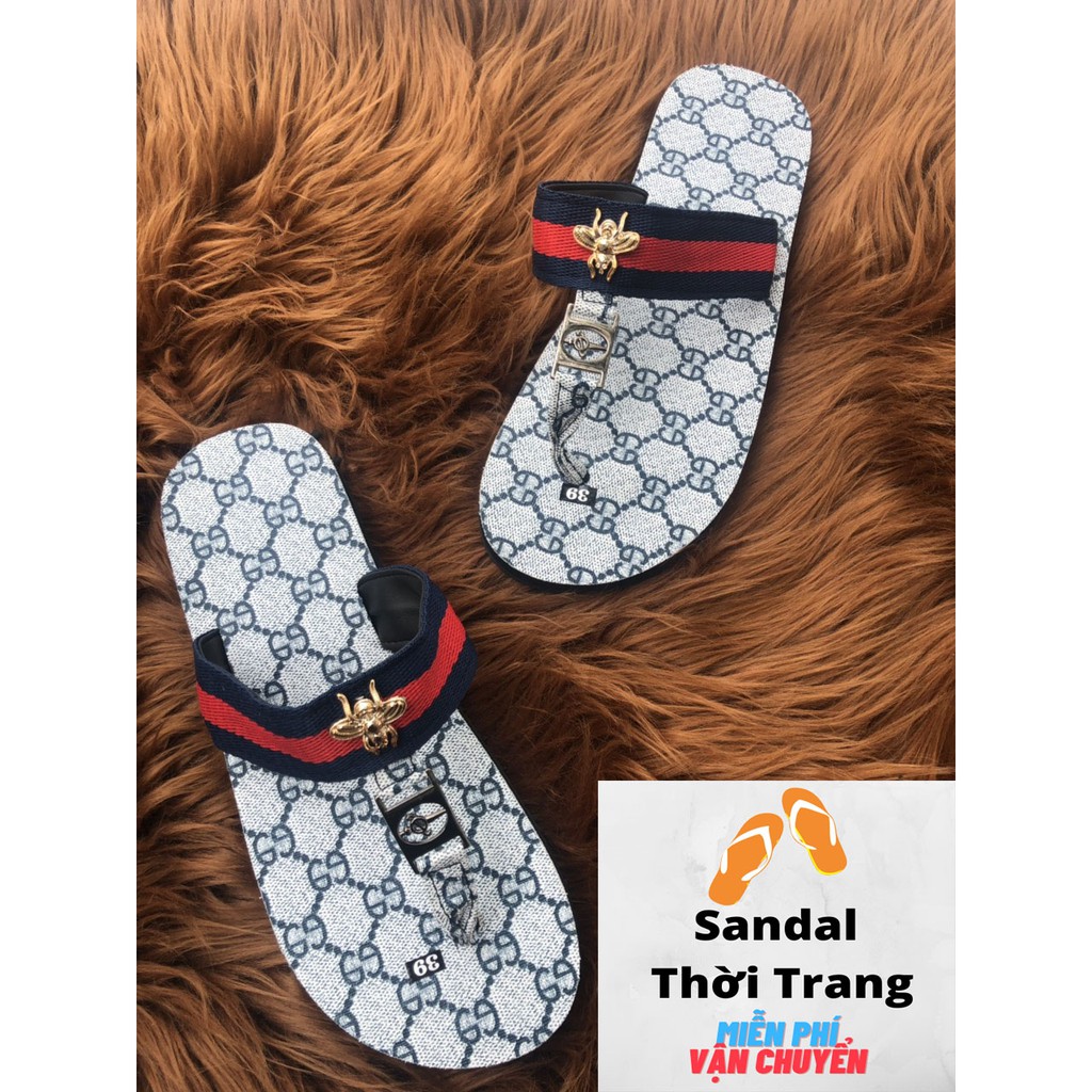 Dép nữ giá rẻ Sandal thời trang Dép nữ quai chữ T gắn ong sandal đồng nai