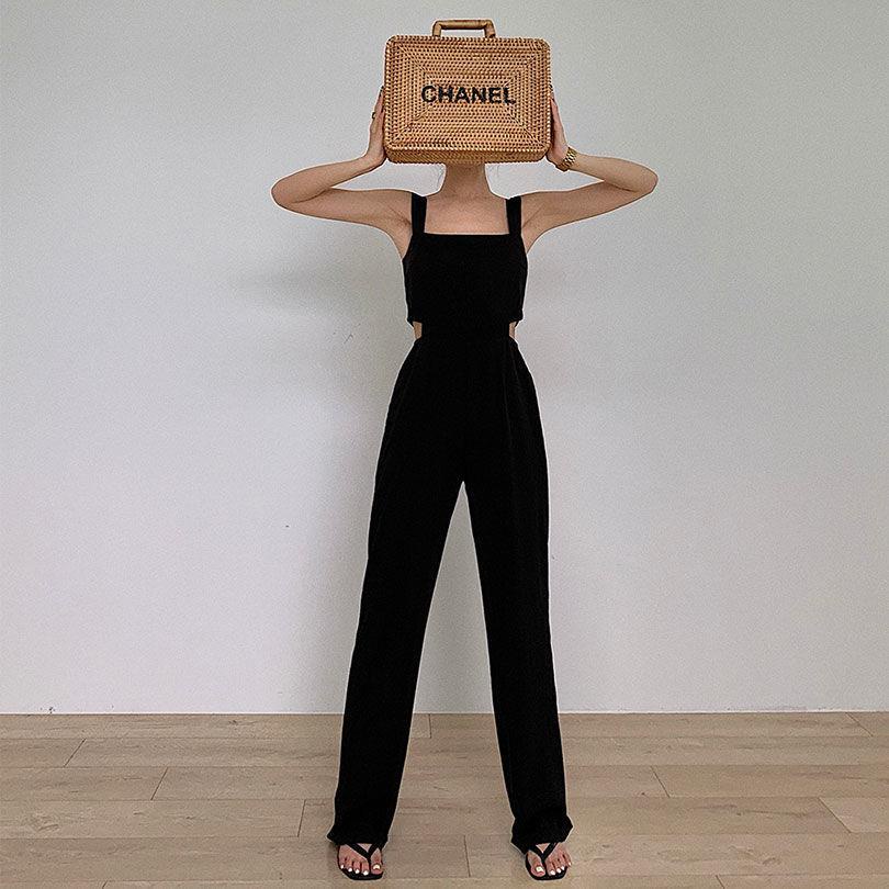 Jumpsuit Ống Rộng Lưng Cao Thời Trang Mùa Hè Hàng Mới 2022