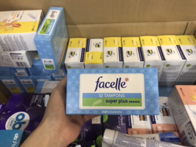 Tampon facelle đủ size dùng - băng vệ sinh ống nút của Đức (bill mới nhất)