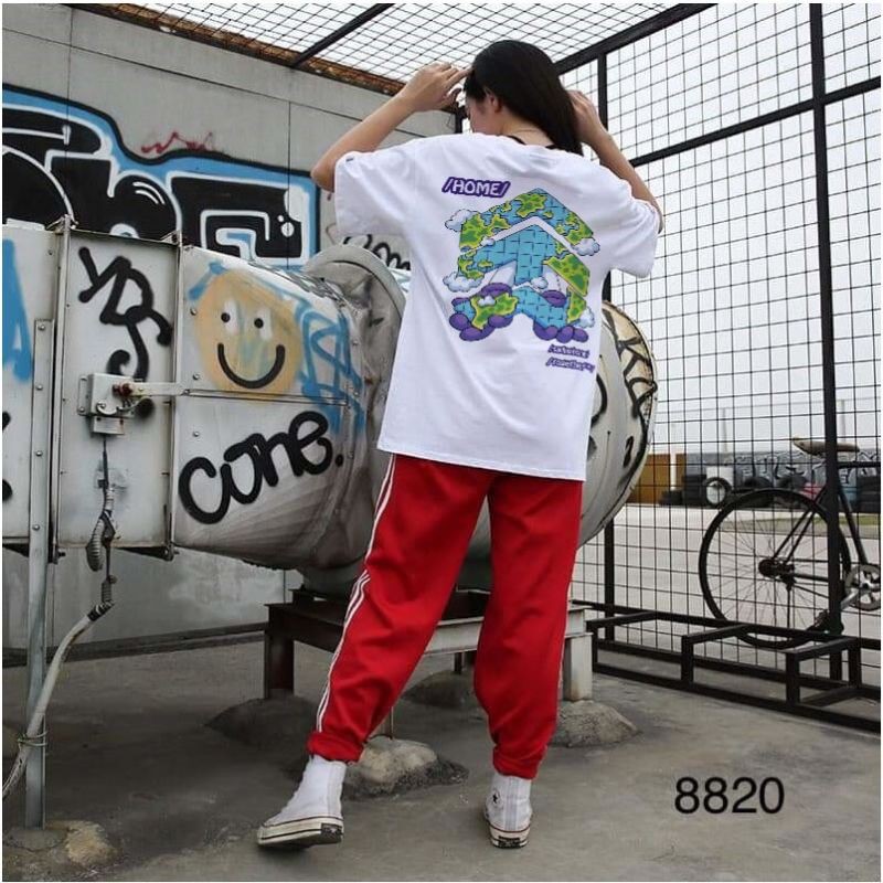 Áo thun nam nữ form rộng oversize BIG-Earth tee phông big logo full size basic, áo thun trắng đen streetwear