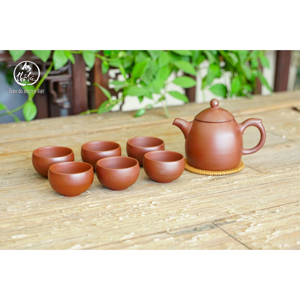 Ấm trà An Thổ Túc - Ấm Quả chuông 255ml và 6 chén trà 45ml - Hộp đựng cao cấp
