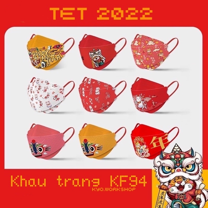 Khẩu trang KF94 mừng Tết