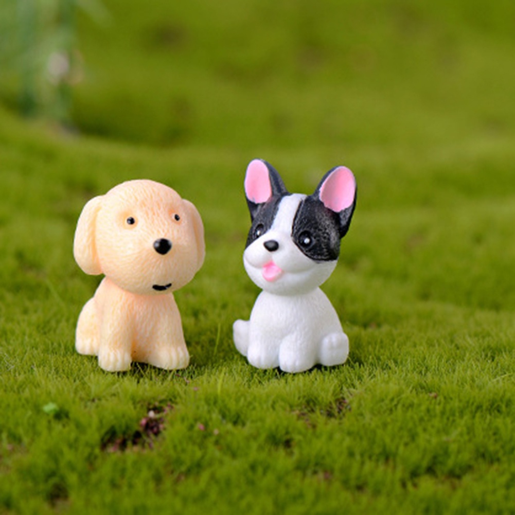 【SPP】Cute Cartoon Dog Miniature Landscape Decoration Resin Crafts Ornament Accessory