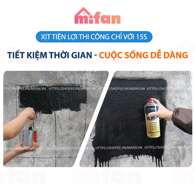 Bình Xịt Chống Thấm Nước YBL PAINT 450ml - Chai Xịt Chống Dột Tường Trần Mái Nhà Sân Thượng - MIFAN PHÂN PHỐI CHÍNH HÃNG