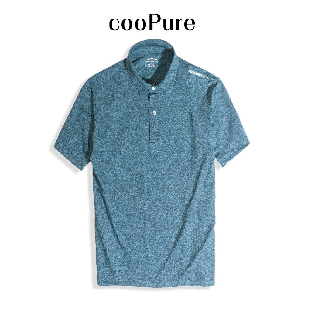 Áo polo nam cooPure màu xanh nhạt, vải Rayon mix sợi Viscose dòng active khỏe khoắn NO.1335 (5 màu)