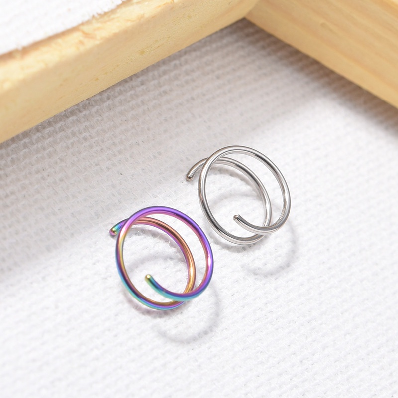 1 Khuyên Mũi Tròn Bằng Thép Không Gỉ 8mm Thời Trang