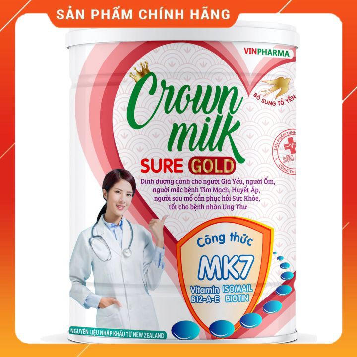 Sữa Bột Dinh Dưỡng Cho Người Trưởng Thành CROWN MILK SURE
