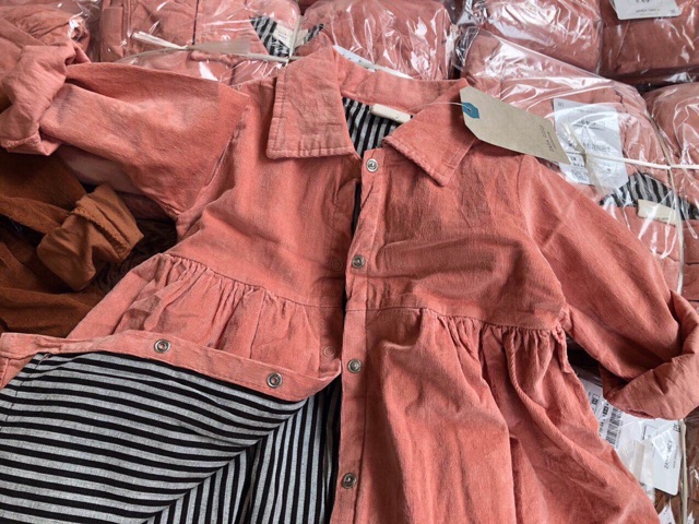 Váy nhung tăm hồng Zara