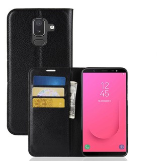 Bao da dạng ví Samsung Galaxy J8 may viền chính hãng cao cấp