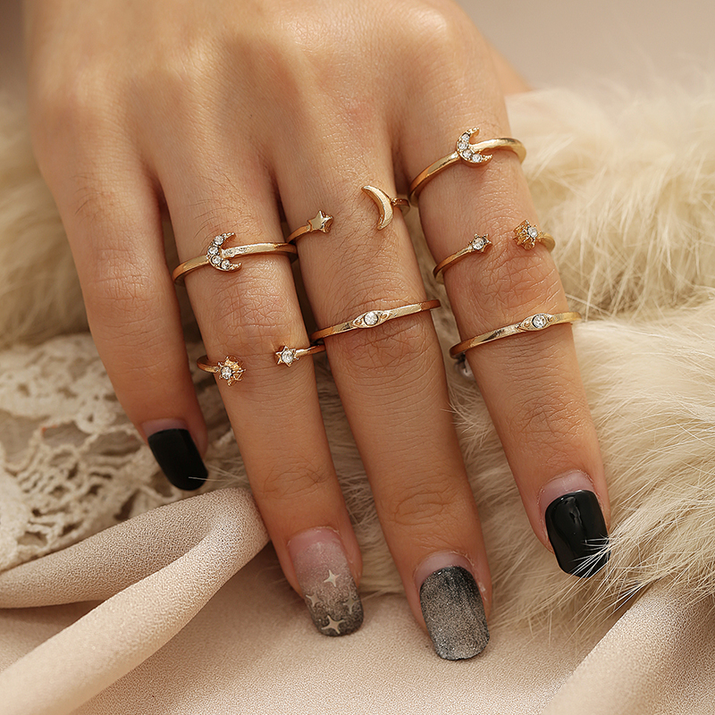 Set nhẫn nữ iF YOU bằng kim loại phong cách bohemian