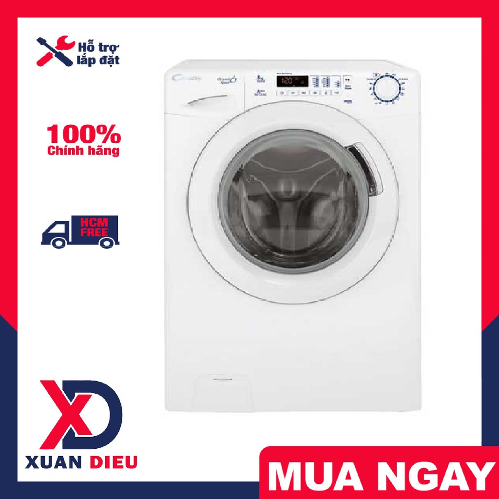 Máy giặt Candy Inverter 8 kg GSV 138DH3-S  , Xuất xứ Italia, 138DH3-S bảo hành 12 tháng, GIAO HÀNG MIỄN PHÍ TP HCM