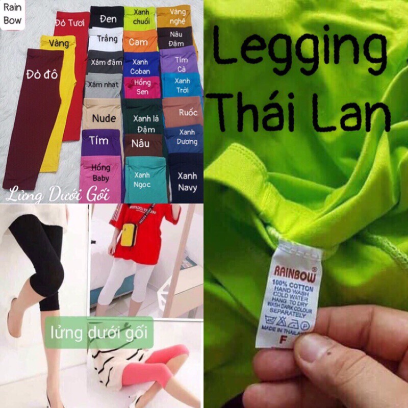 Legging Lửng dưới gối Rainbow Chuẩn Thái