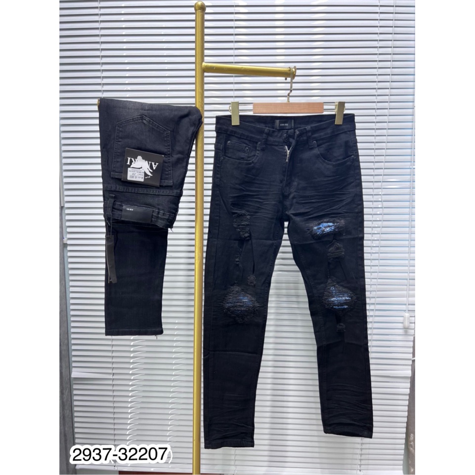 Quần Jean Nam AMR Vá Màu Siêu Đẹp - Quần Bò Nam AMR Vá SIêu Chất