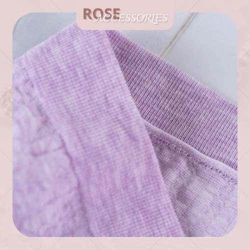 Quần lót nữ cotton viền ren màu muối tiêu thời trang nữ Rose Accessories QL05