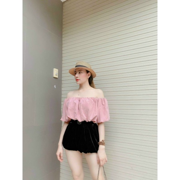 Áo croptop tay phồng về full màu MAMY060720