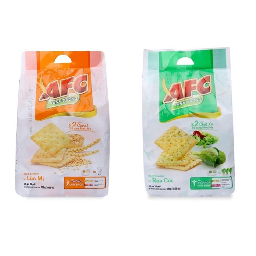 Bánh AFC 300g bịch Mondelez Kinh Đô vị rau cải và lúa mì