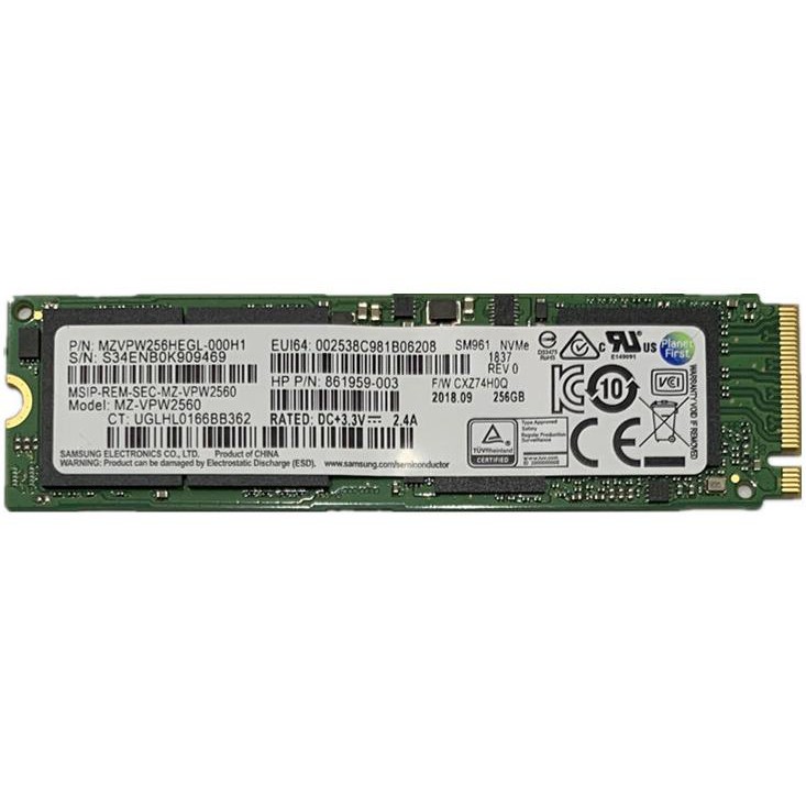 Ổ cứng SSD M2-PCIe 256GB Samsung SM961 NVMe 2280 (OEM 960 PRO)