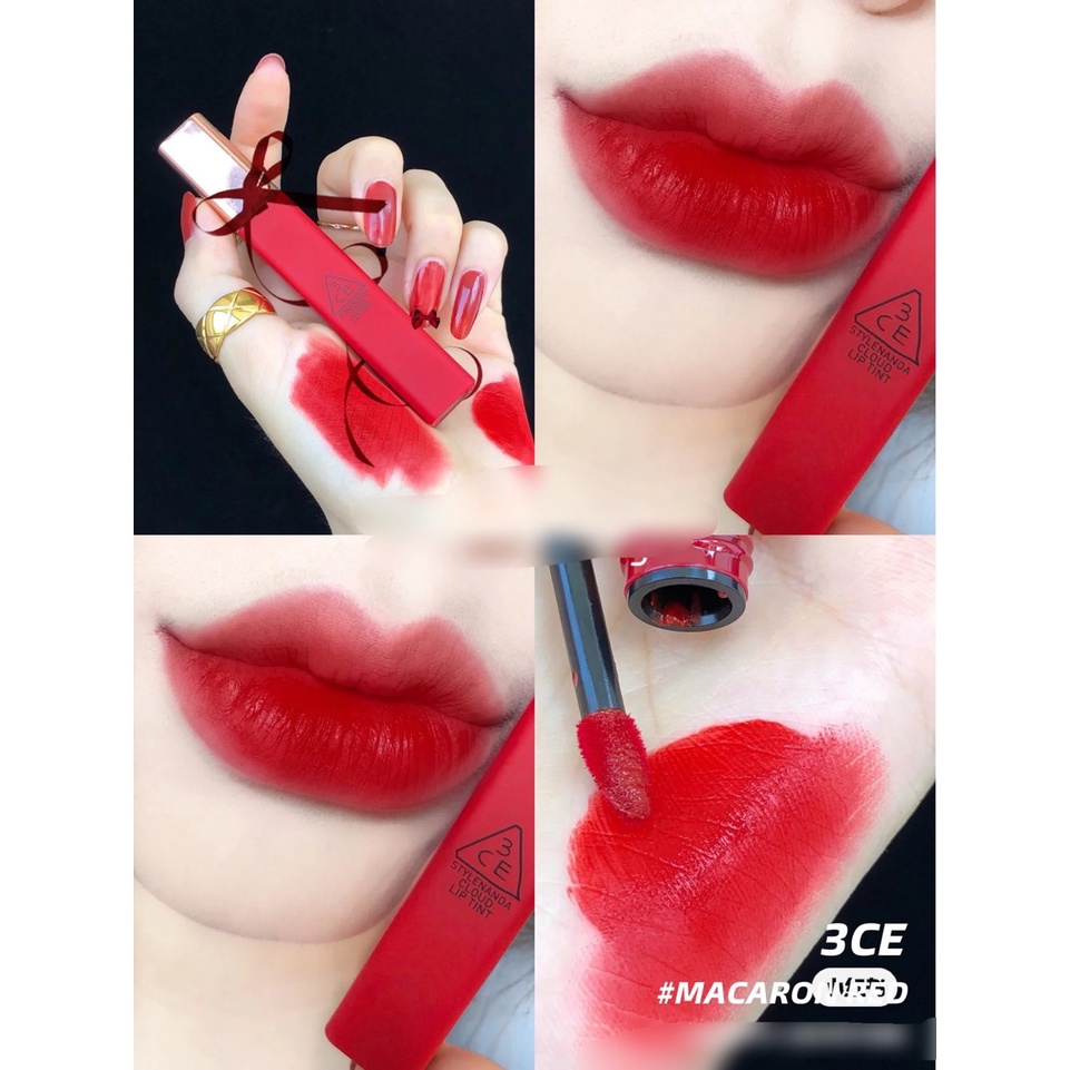 Son 3ce Cloud Lip Tint 4g Vỏ Nhám- Active Lady- Immanence- Neeful- Macaron Red