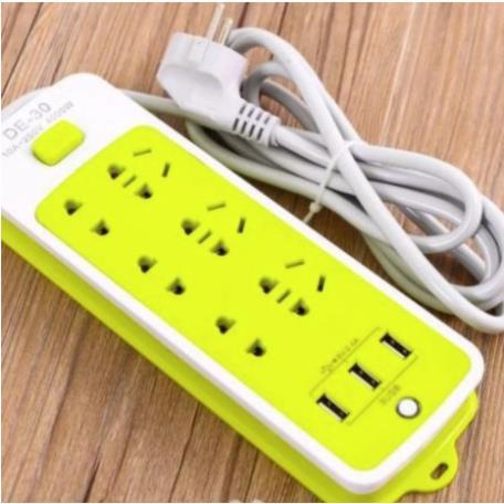 Ổ điện đa năng chống giật - ổ cắm điện thông minh kèm cổng sạc USB (6 phích cắm, 3 USB)