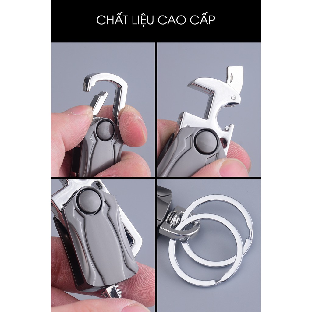 Móc khóa đa năng Spinner GUBAG MK02, treo chìa khóa ô tô, xe máy, khui bia, mở đơn hàng, giá đỡ điện thoại, giải trí