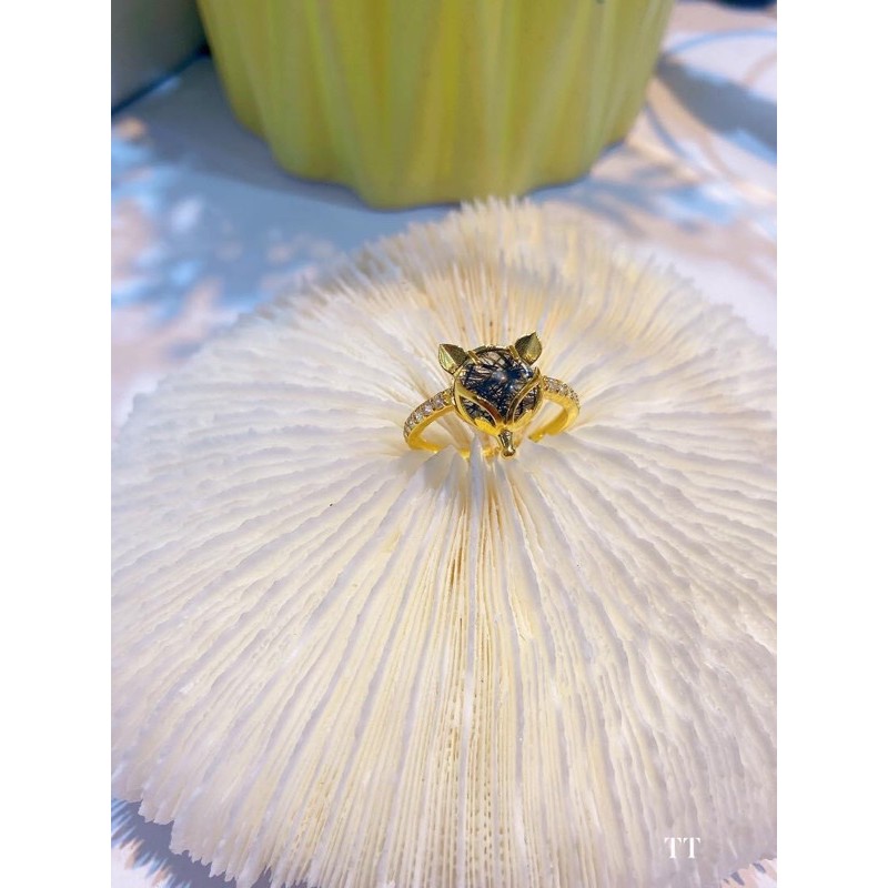 Nhẫn hồ ly baby mẫu mới bọc vàng 10kara