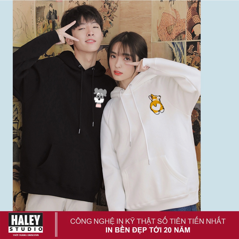 Áo Hoodie đôi CÚN cute Nam Nữ unisex Chất nỉ bông đẹp thu đông phong cách Hàn Quốc cá tính mã HD239 Quà tặng ngẫu nhiên