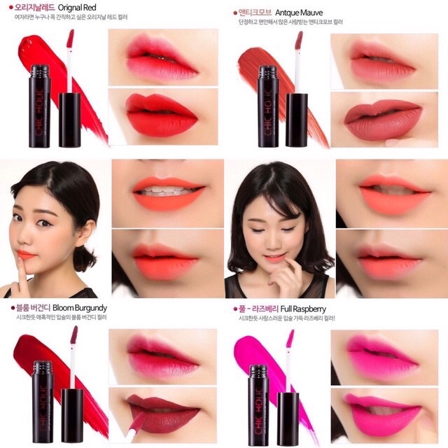 Son Kem Siêu Lì CHIC HOLIC Long Lasting Fix Lip Lacquer ( Còn Màu 01,03)