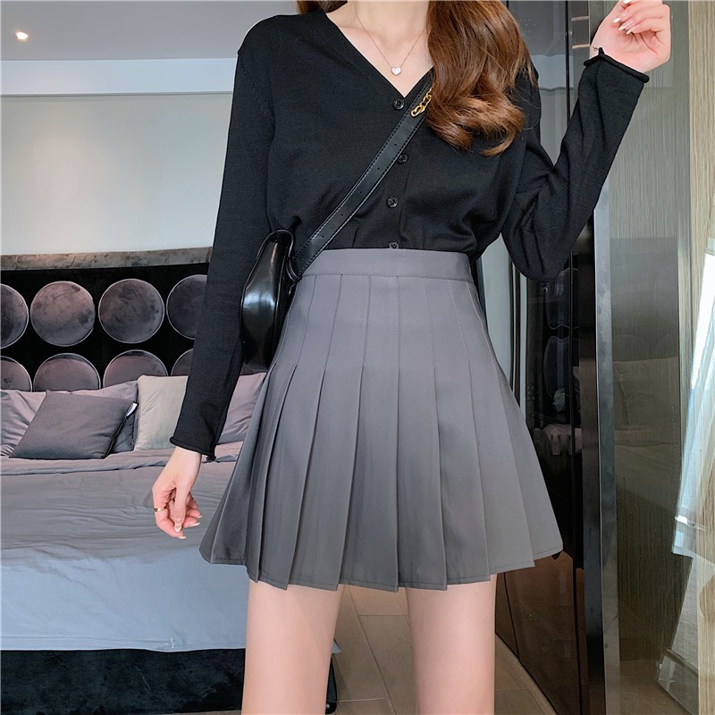 Xiaozhainv Chân Váy Xiaozhainv Xếp Ly Dáng Chữ A Phong Cách Hàn Quốc Cho Nữ