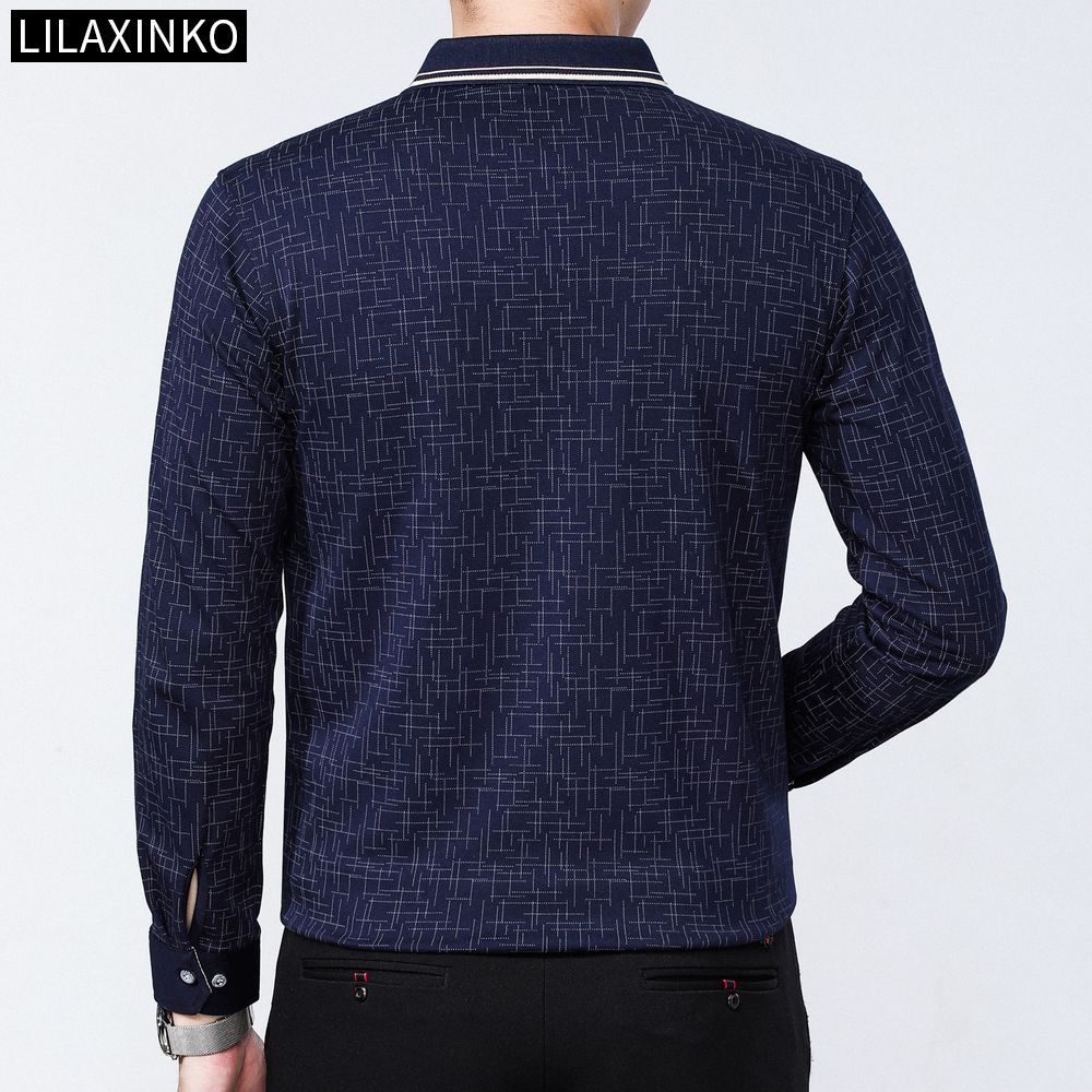 Áo Thun Polo Cotton Tay Dài Kẻ Sọc 3 Màu Thời Trang Thu Đông Cho Nam