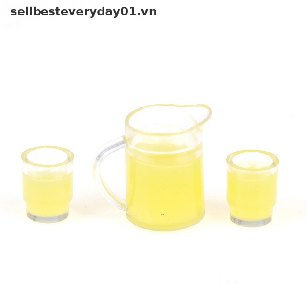 Set 3 Chai Nước Ép + 2 Ly Đồ Chơi Búp Bê Cỡ 1 / 12