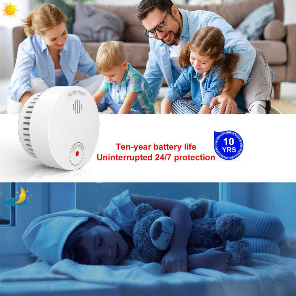 Tuya WiFi Báo động khói Phòng cháy chữa cháy Đầu báo khói Nhà hàng kết hợp Báo cháy Hệ thống an ninh gia đình Lực lượng cứu hỏa ito