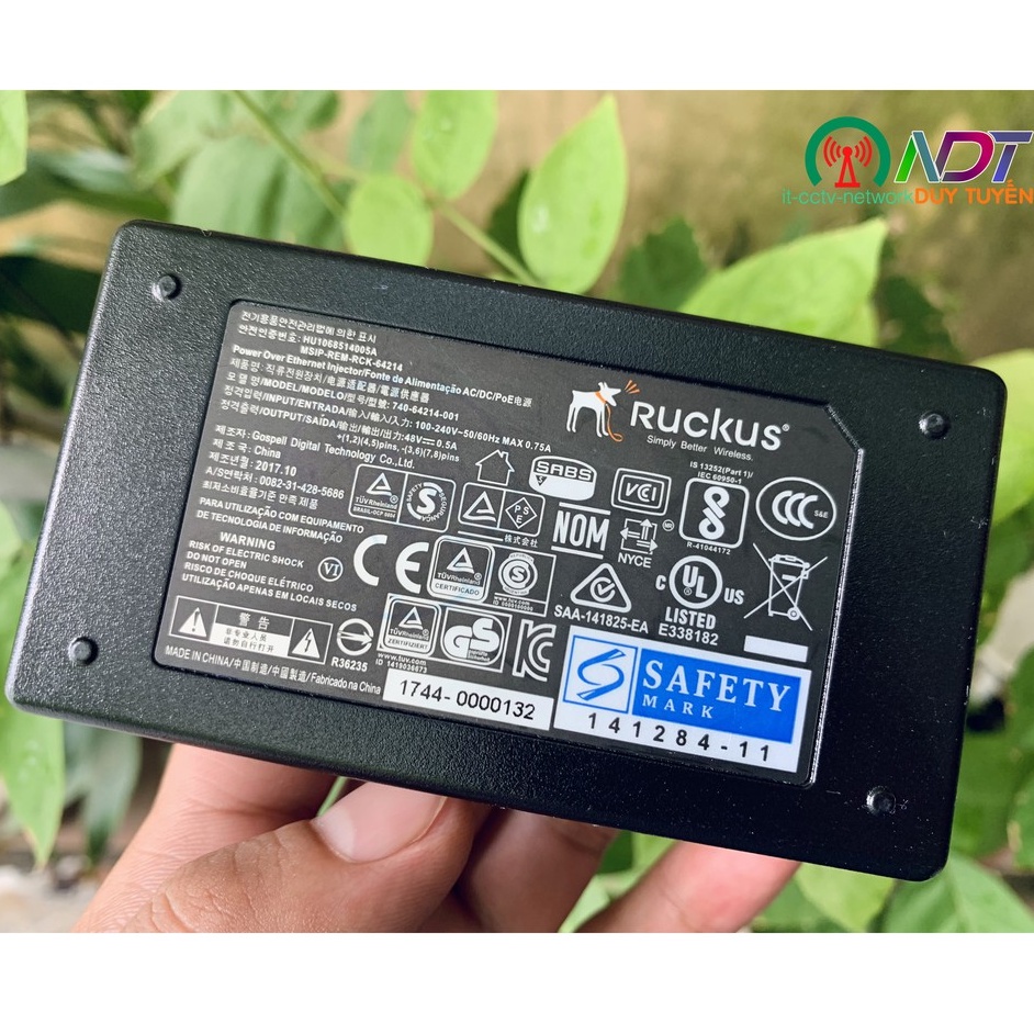 ✒❖✖✔️ Nguồn POE RUCKUS 48V 0.5A Gigabit CẤP CHO WIFI ARUBA - AEROHIVE UNIFI ,,,