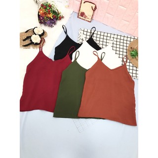 Áo voan 2 dây cổ tim