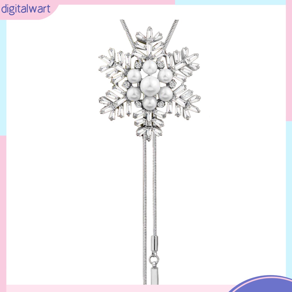 Dây chuyền ngọc trai giả đính đá thanh lịch cho nữ