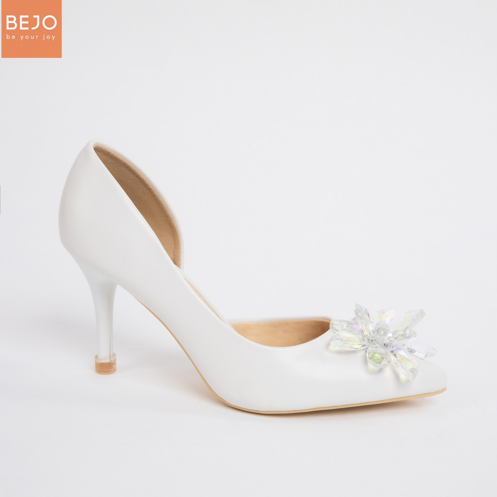 GIÀY CƯỚI - GIÀY CÔ DÂU BEJO H51 HOA PHA LÊ - WEDDING SHOES