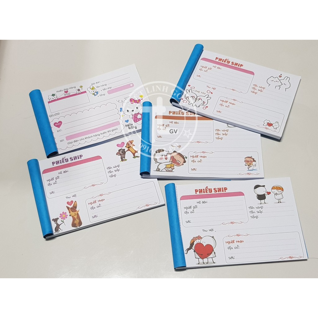 Hóa đơn ship hàng mẫu mới siêu cute