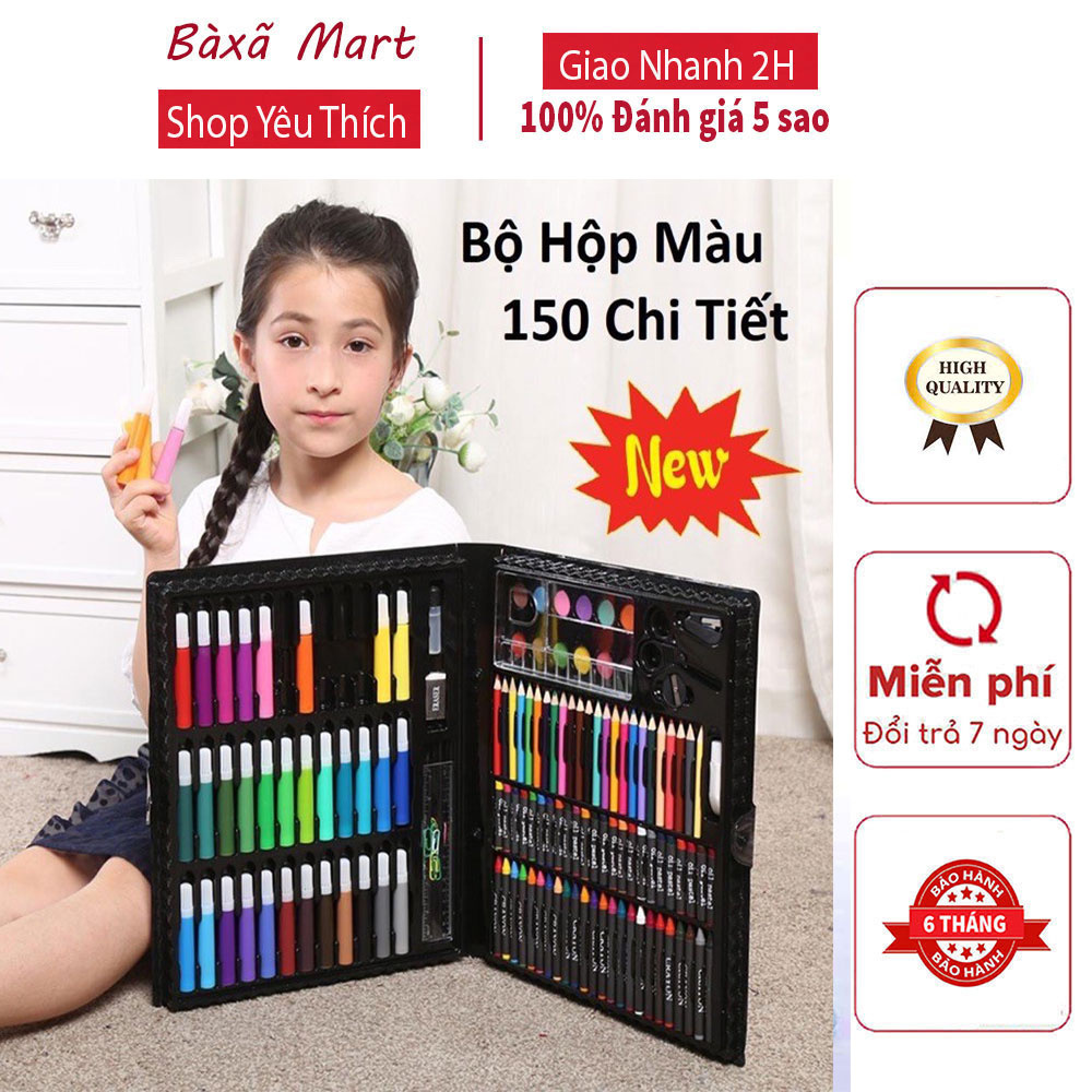 Hộp màu 150 chi tiết cho bé tập tô,tập vẽ sáng tạo